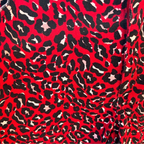 Eloquii Red Animal Print Crop Jeanz 18 - Picture 3 of 7